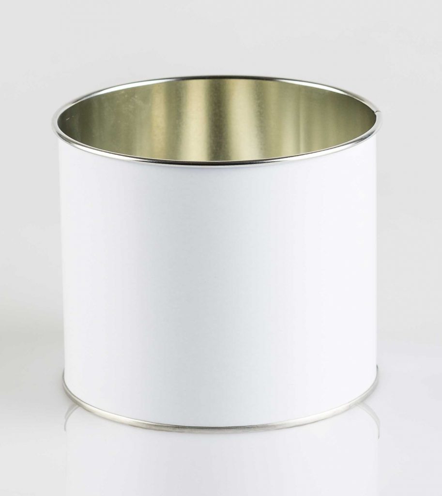 Barattolo cilindrico in metallo Ø 120 mm